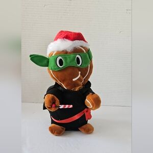 Gemmy Gingerbread Santa‎ Christmas Animated Figure Ninja Kung Fu